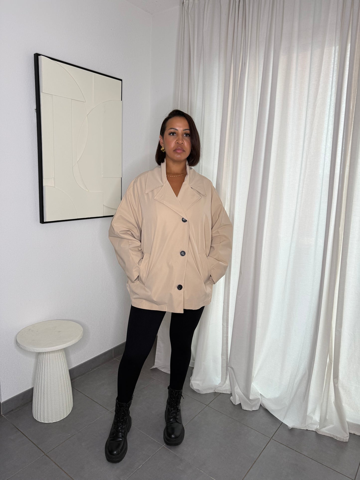 Veste oversize beige