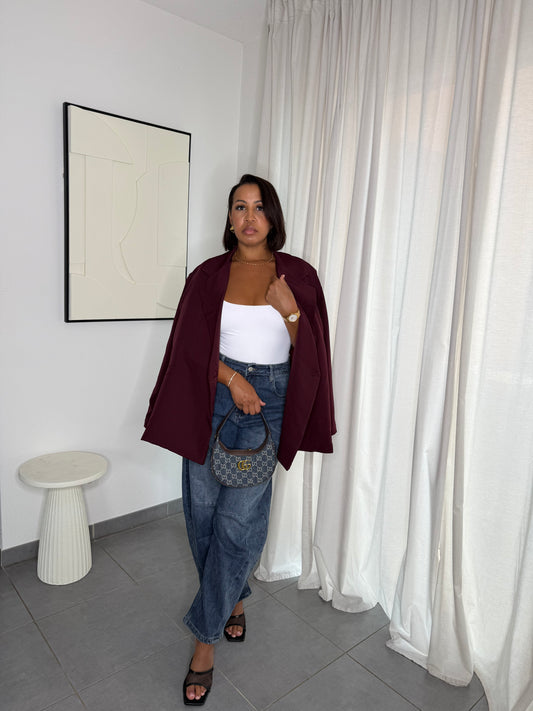 Blazer oversize bordeaux