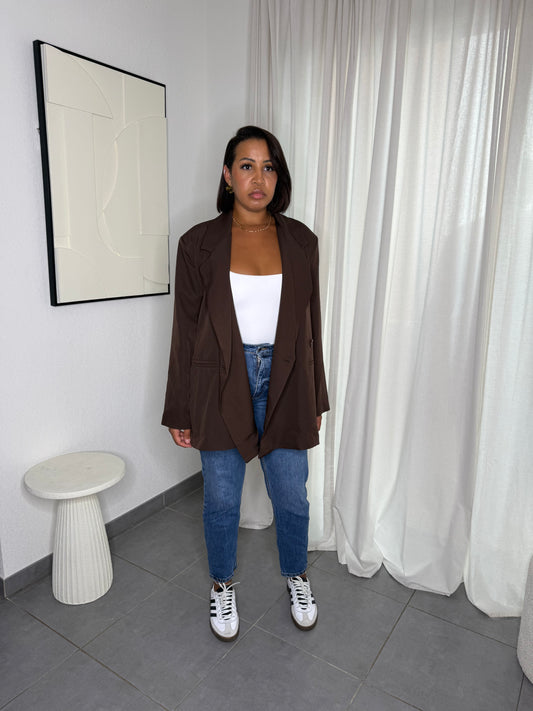 Blazer oversize chocolat